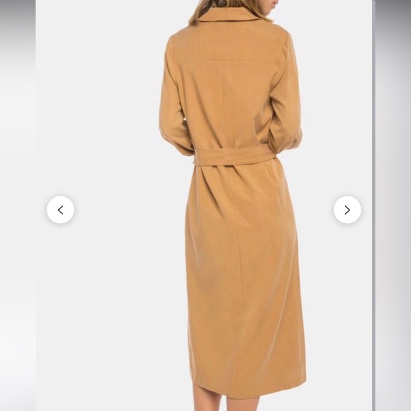 NWT C/Meo collective camel tan Unstoppable Trench double breasted Long coat XS S - Picture 4 of 7